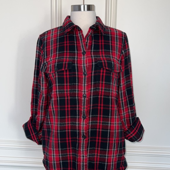 Eddie Bauer Heavy Weight Plaid Flannel - Picture 2 of 10